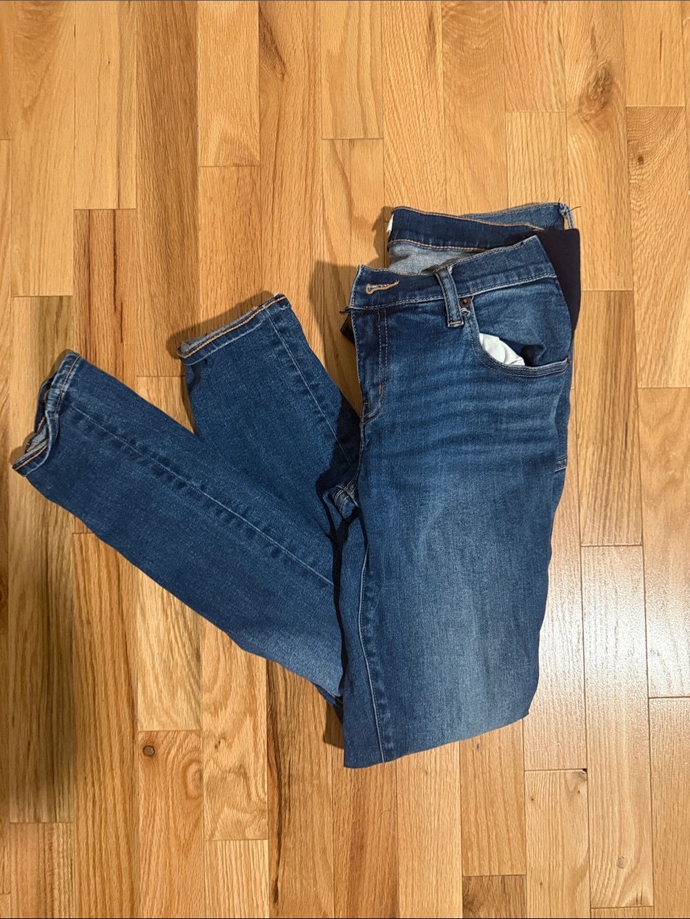 HATCH maternity Blue Women's Stretch Jeans - Mid Wash